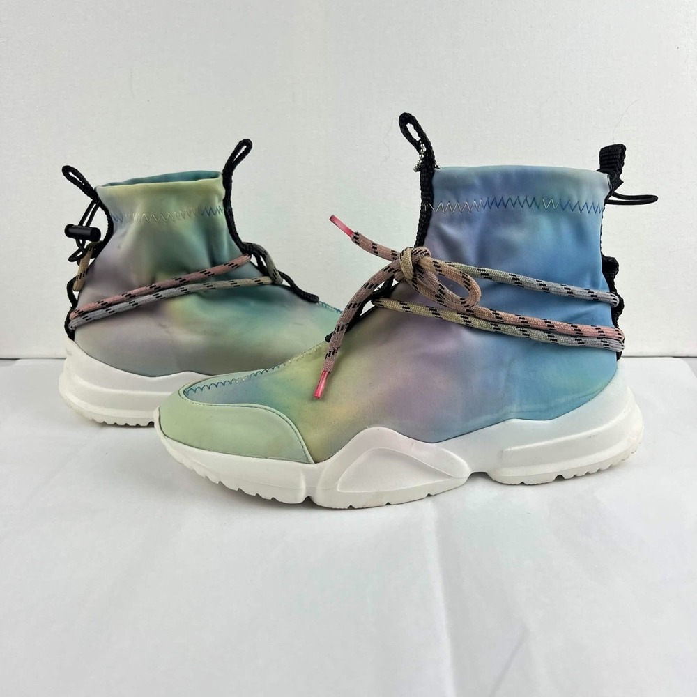 GUC John Geiger 002 Tie Dye Pastel Sneakers High Top Shoes Mens Size 5 USA Made